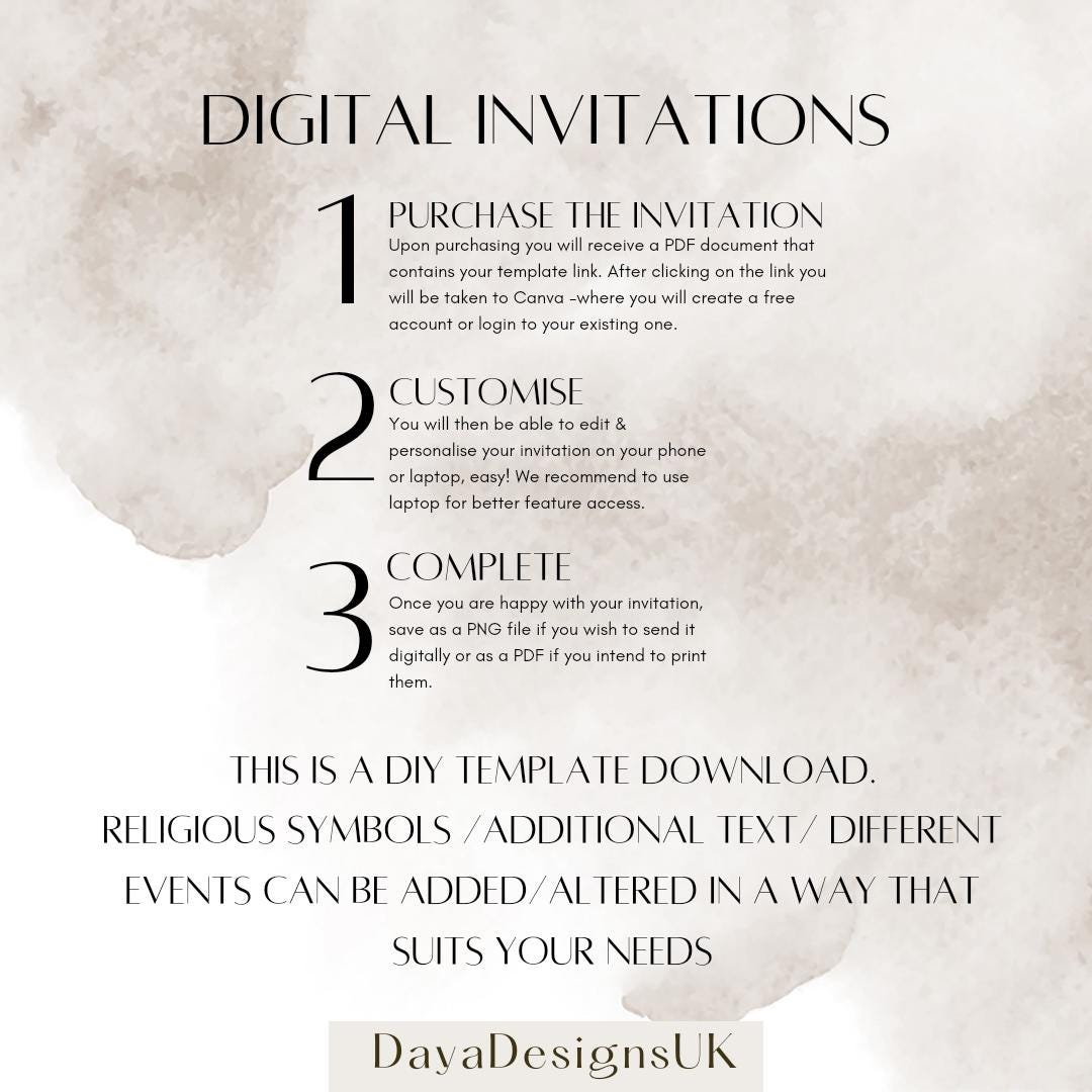 Indian Wedding Invitation Template, 5 page Bundle, Complete Wedding Programme, Instant Download