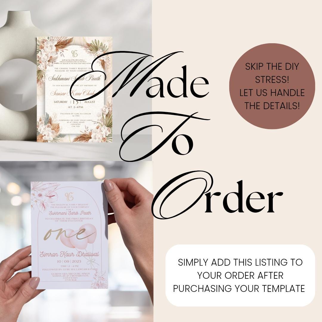Made-to-Order Invitation Design Service (Non-Wedding Events) – Save Time, Stress-Free Editing!
