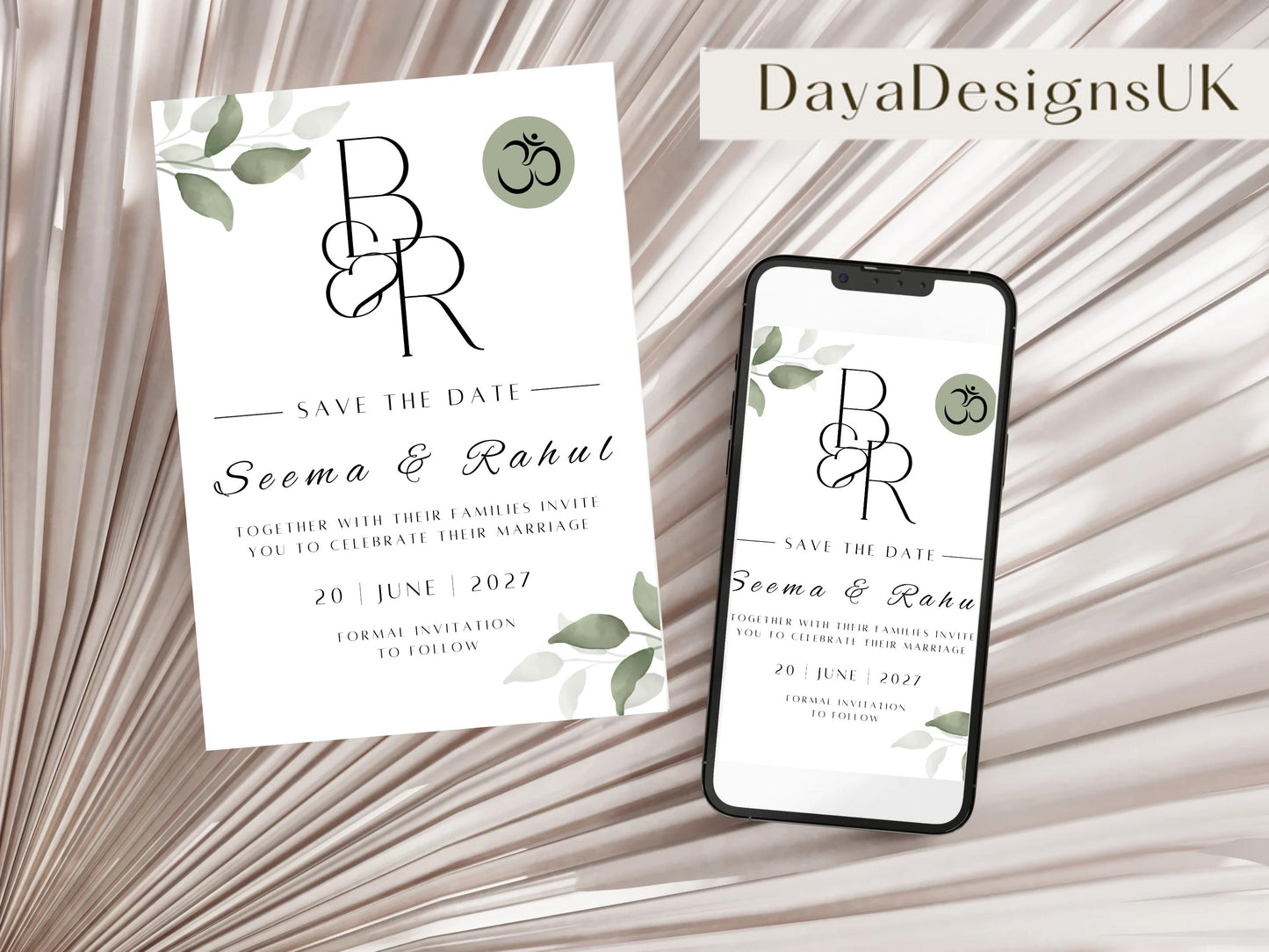 Digital Roka Chunni Takhar Ceremony Invite, Modern Floral Autumn Theme, Canva Editable, Sikh Occasion, Hindu Roka, Engagement DIY Invitation