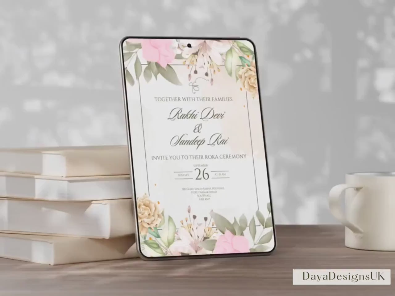 Editable Roka Chunni Takhar Ceremony Invite, Canva Download, Sikh Occasion, Hindu Engagement Invitation, Matching Welcome Sign Available