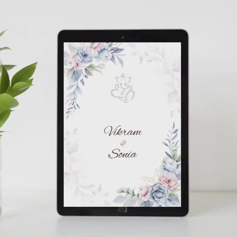 Hindu Wedding Invitation Template, 5 page Bundle, Complete Wedding Programme,  Instant Download, Add Your Own Music